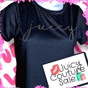 Women's Juicy Couture Pajama Top w/ Embellished "Juicy" Logo on Front